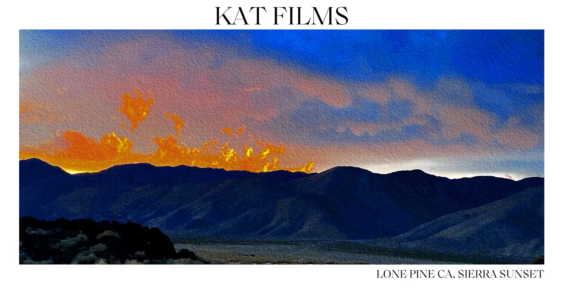 Sunset glowing behind an Eastern Sierra ridgeline