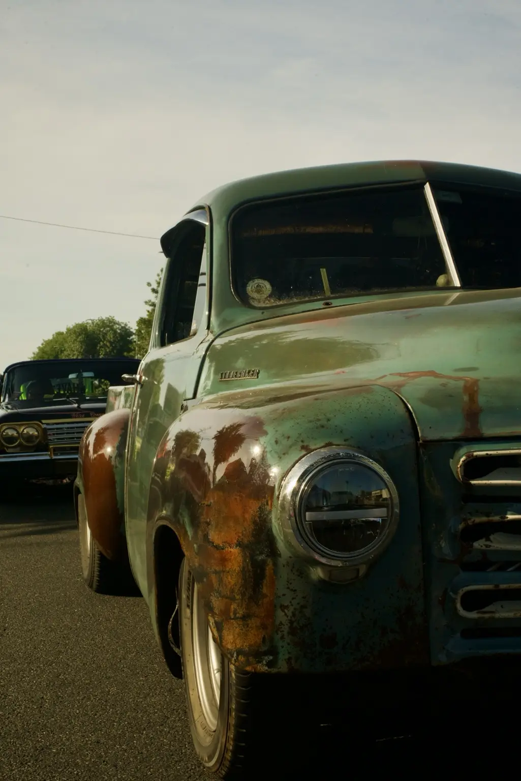 Weathered vintage truck in afternoon light