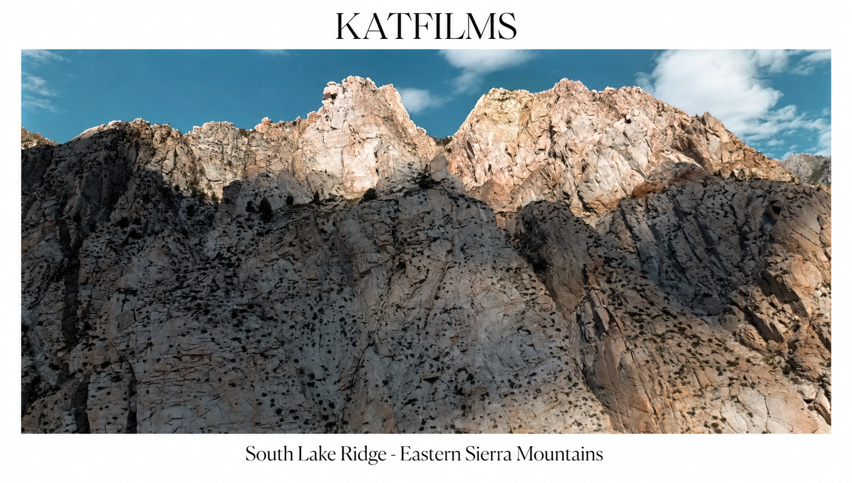 Sunlit South Lake Ridge in the Eastern Sierra